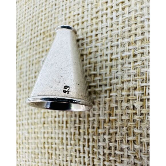 Jewelry - Sterling Silver Cheerleader Megaphone Charm Pendant Vintage 3/4" Dana Engraved